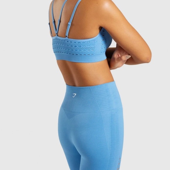 Gymshark Energy Seamless Leggings in Malibu Blue - Picture 3 of 8
